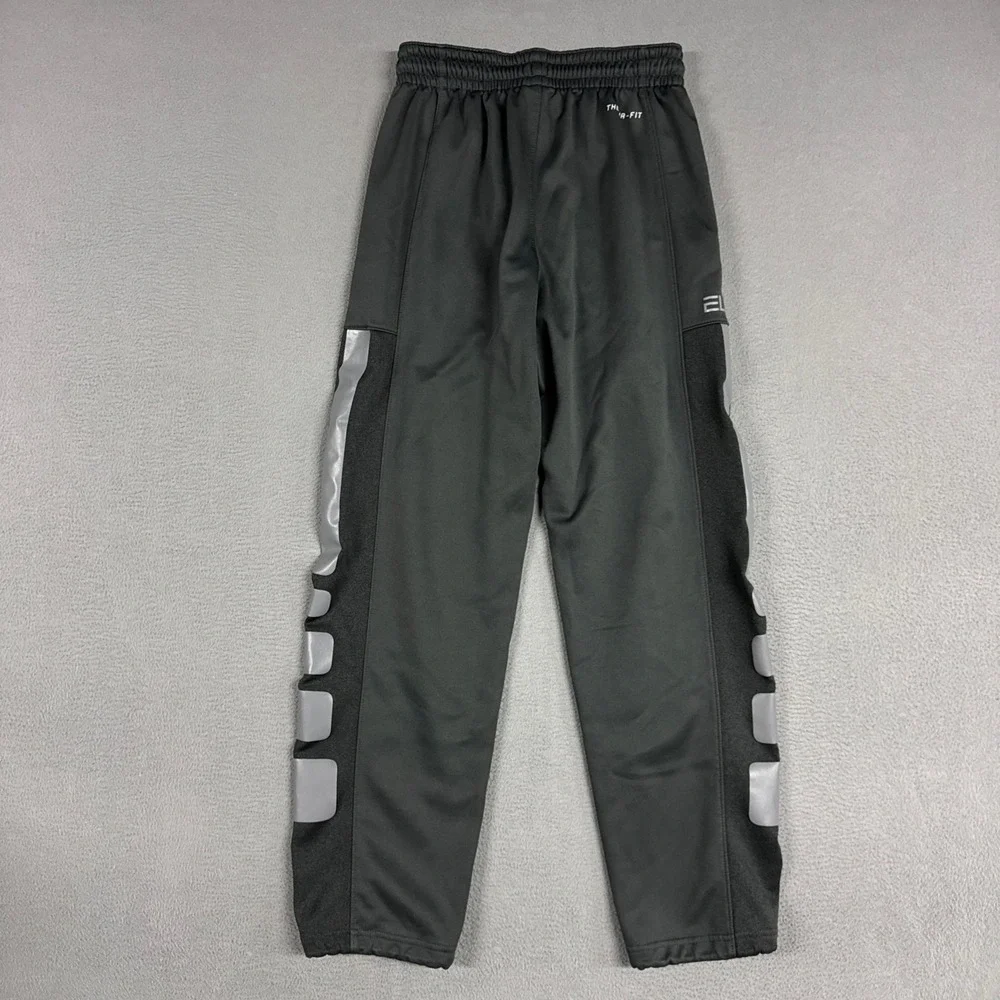 Nike Elite Therma-Fit Pants Mens Medium Grey Basketball Performance Reflective